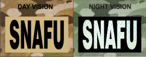 SNAFU MAGIC BLACK ON TAN NIGHT VISION